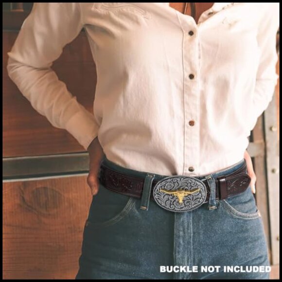 Second Layer Leather Western Belt 2 Pack Without Buckle main image 5